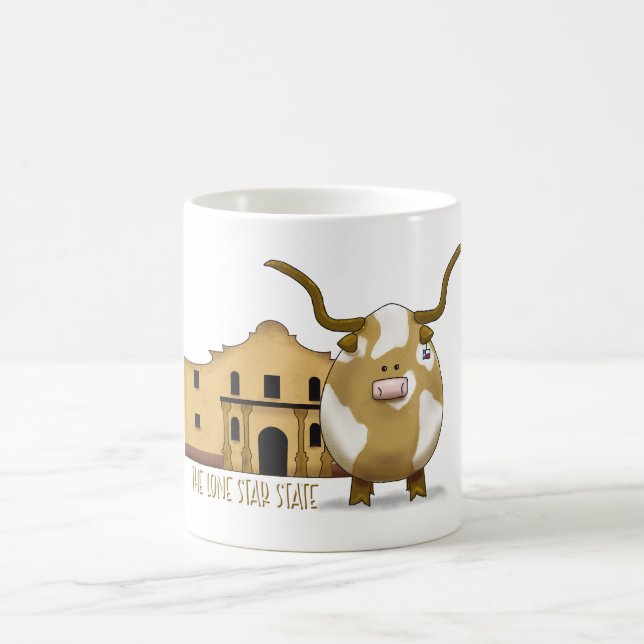 Caneca De Café Alamo E Longhorn Mug (Centro)