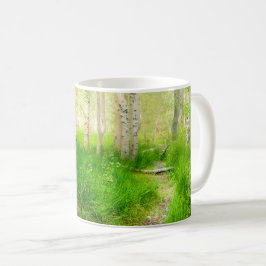Caneca De Café Álamos e Gramas Luxuriantes no Lago Convict