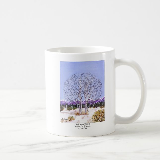 Caneca De Café Álamos tremedores gêmeos (Direita)