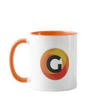 Caneca de café alaranjada dos meios de Guido