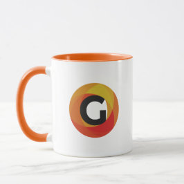 Caneca de café alaranjada dos meios de Guido