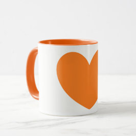 Caneca de café alaranjada grande bonito do