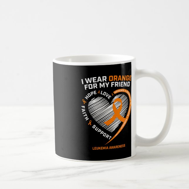 Caneca De Café Alaranjamento da Leucemia Laranja Presentes Amigos (Direita)