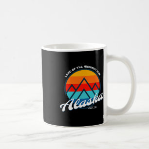 Caneca De Café Alasca Terra Do Sol Da Meia-Noite Logotipo De Féri