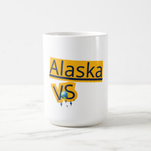 Caneca De Café Alasca VS O Mundo - Gráfico Universitário Retro Ou