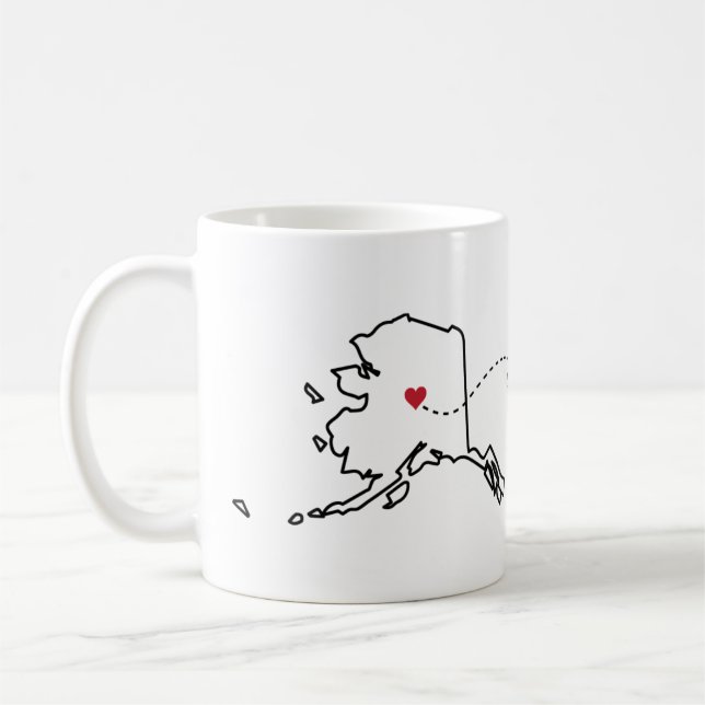 Caneca De Café Alaska a Minnesota - Heart2Heart (Esquerda)