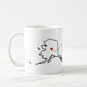 Caneca De Café Alaska a Washington - Heart2Heart