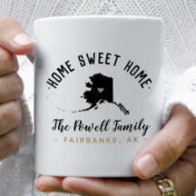Alaska Home Sweet Home Family Monograma Mug