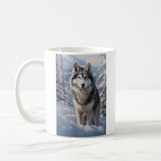 Caneca De Café Alaskan Malamute (Esquerda)