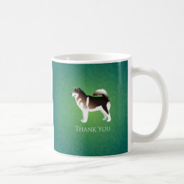 Caneca De Café Alaskan Malamute Dog Obrigado Design