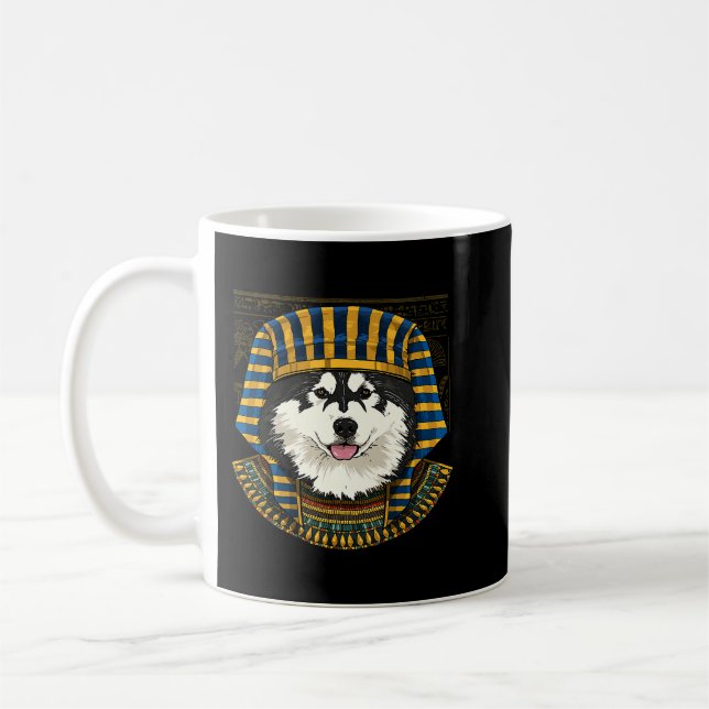 Caneca De Café Alaskan Malamute Egípcia Pharaoh Historian Archae (Esquerda)
