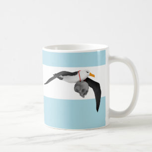 Caneca De Café Albatroz Voador Com Crânio Humano