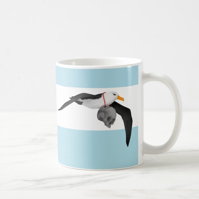 Caneca De Café Albatroz Voador Com Crânio Humano (Direita)