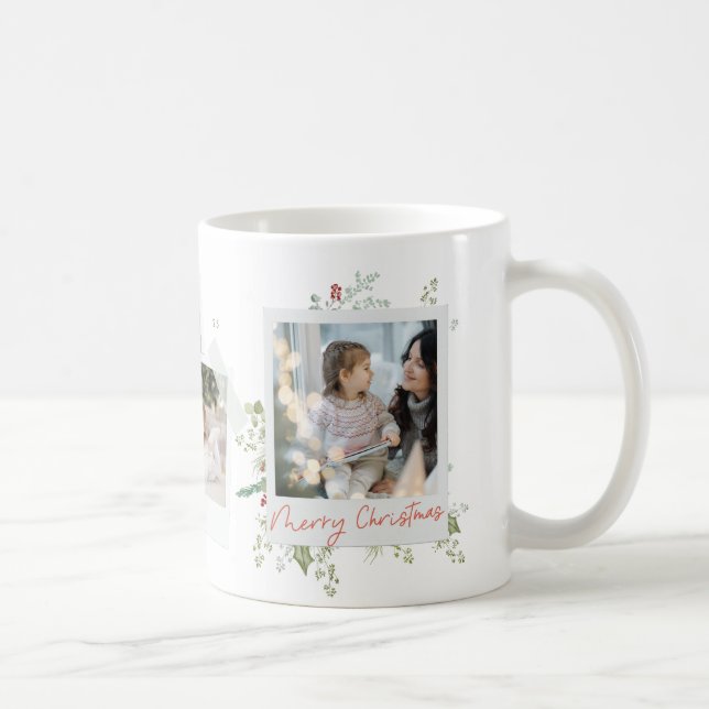 Caneca De Café Álbum de Fotografias Botânicas Festivas do Natal E (Direita)