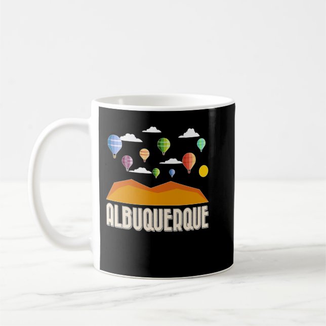 Caneca De Café Albuquerque Hot Air Balon Albuquerque Novo México (Esquerda)