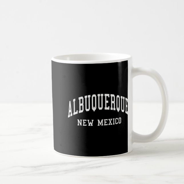 Caneca De Café Albuquerque - New Mexico - Throwback Design - Clic (Direita)