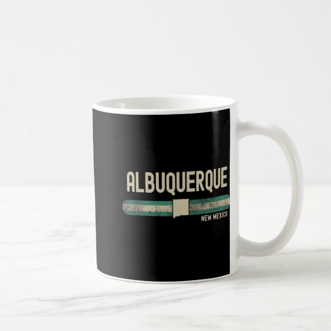Caneca De Café Albuquerque Nm New Mexico Travel &amp; 80s Style  (Direita)