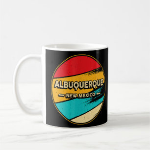 Caneca De Café Albuquerque Retro Vintage Sunset Estado Americano 