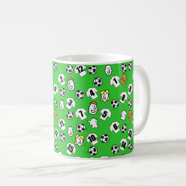 Caneca De Café Alçado, Camisas Brancas e Ventiladores Padrão Maio (Frente Esquerda)