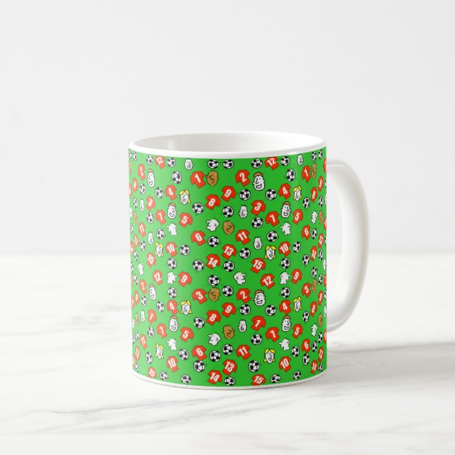 Caneca De Café Alçado, Camisas Vermelhas e Ventiladores (Frente Esquerda)
