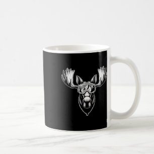 Caneca De Café Alce Com Óculos De Esqui Snowboard Winter