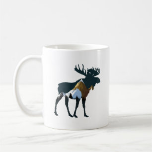 Caneca De Café Alce da Floresta Noturna
