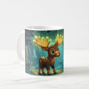 Caneca De Café alce Estilo Cartoon vibrante Fofo Colorido