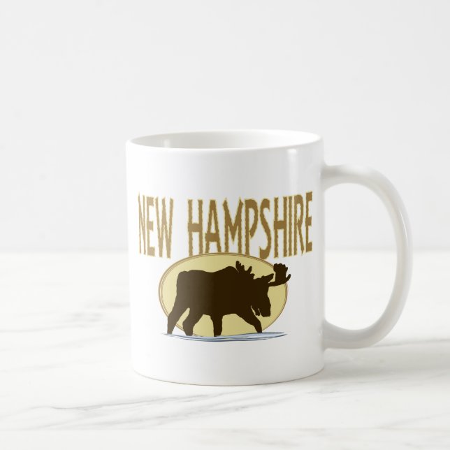 Caneca De Café Alces de New Hampshire (Direita)