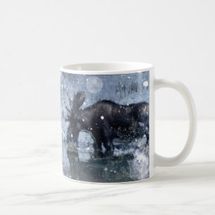 Caneca De Café alces do touro dos animais selvagens da região