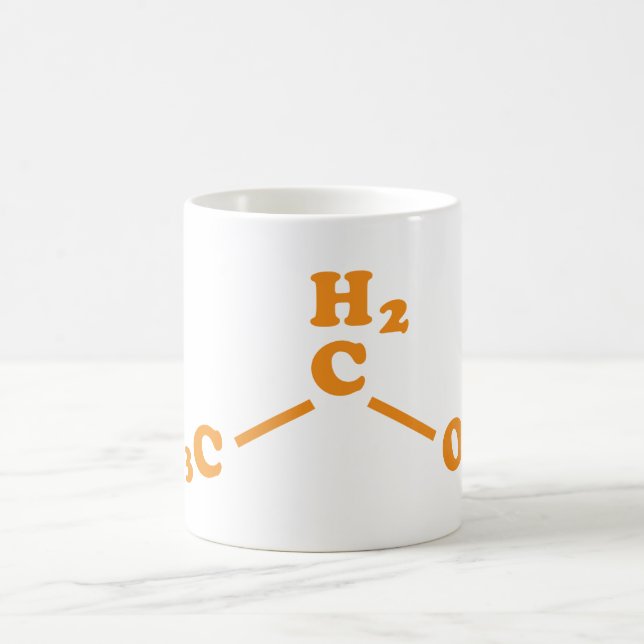 Caneca De Café Álcool Etanol Fórmula Química Molecular (Centro)