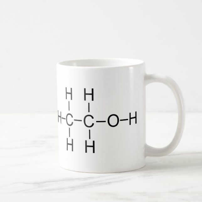 Caneca De Café Álcool - fórmula química (Direita)