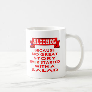 Caneca De Café Álcool porque nenhuma grande história começou