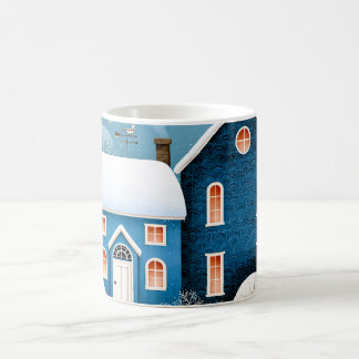 Caneca De Café Aldeia de Inverno da Lua Aconchegante Casa de Camp