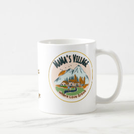 Caneca De Café Aldeia de Mamãe: Onde o Amor Cresce
