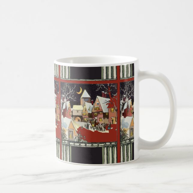 Caneca De Café Aldeia de Natal, adicionar texto (Direita)