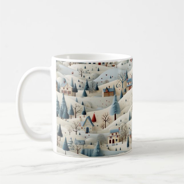 Caneca De Café aldeia de Natal de neve (Esquerda)