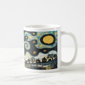 Caneca De Café Aldeia de Starry Night Coffee Mug