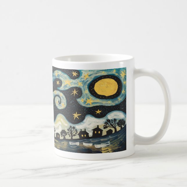 Caneca De Café Aldeia de Starry Night Coffee Mug (Direita)