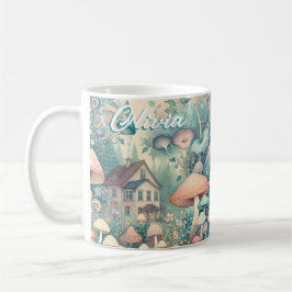 Caneca De Café Aldeia Whimsical bonito de Núcleo de Algodão Perso