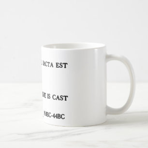 Caneca De Café Alea Iacta Est - o dado é moldado