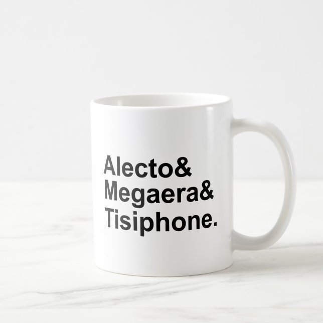 Caneca De Café Alecto Megaera Tisífone | Fúrias Gregas do Mito (Direita)