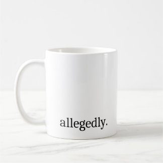 Caneca De Café Alegadamente Mug, Advogado Mug, Paralegal