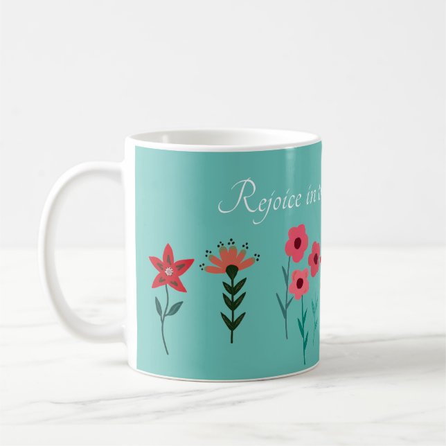 Caneca De Café Alegra-te sempre com o Senhor, Escritura (Esquerda)