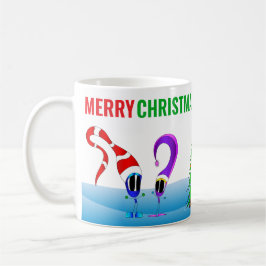 Caneca De Café Alegre Natal Colorido Cartoon