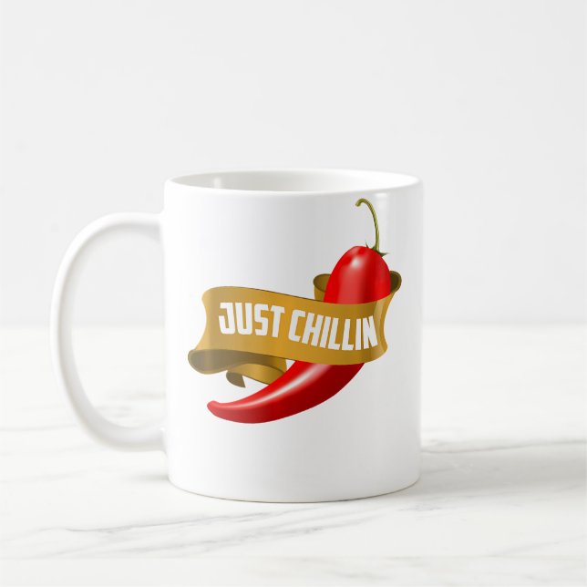 Caneca De Café Alegre Pimenta Relaxada Para Amantes de Comida Api (Esquerda)
