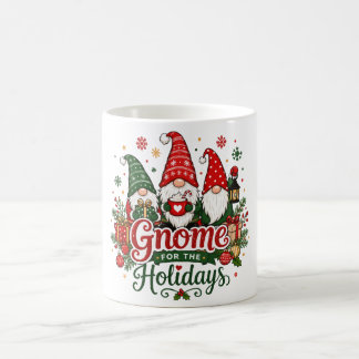 Caneca De Café Alegres Gnominos de Natal Design de Férias