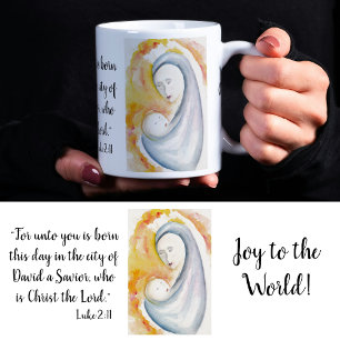 Caneca De Café Alegria à Madonna do Mundo e ao Natal da Criança