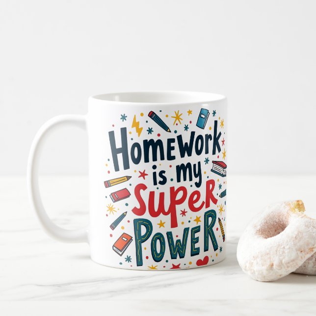Caneca De Café Alegria de estudar - não6 (Com Donut)