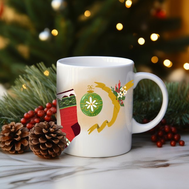 Caneca De Café Alegria de Natal (Criador carregado)
