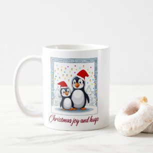 Caneca De Café Alegria de Natal e Abraços